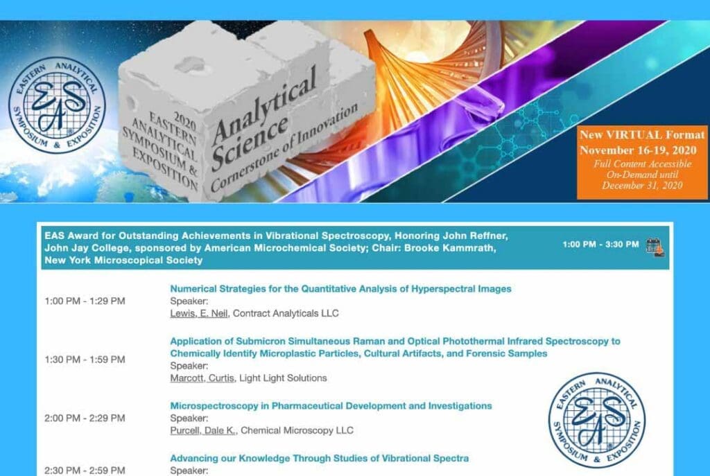 Microspectroscopy Presentation Schedule